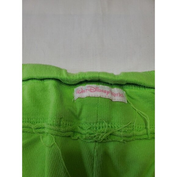 Disney Pants Womens Capris Size Small Green Tinkerbell 90's Y2K Patches Colorful - Picture 7 of 10